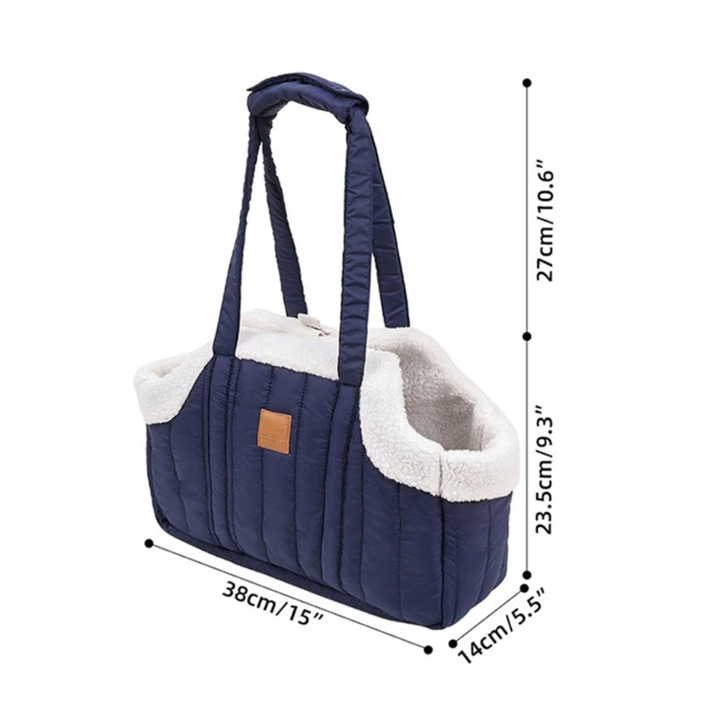 Pet Handbag Cats Carriers Bag Soft Big Capacity with Safety Strap Breathable Pet Carriers Sightseeing Bag