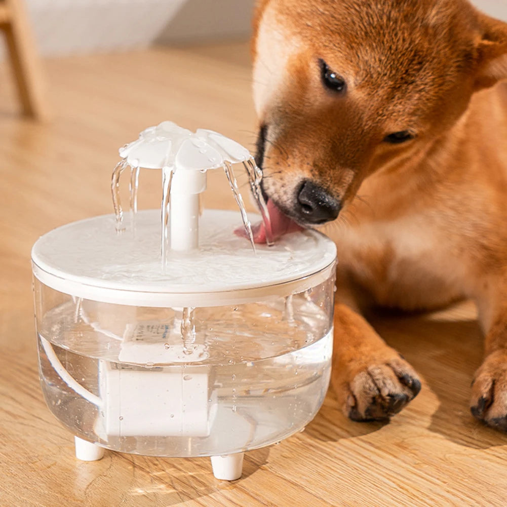 1200Ml Automatic Cat Water Fountain Filter USB Cats Water Filter Cat Water Fountain Electric Mute Recirculate Filtering Drinker