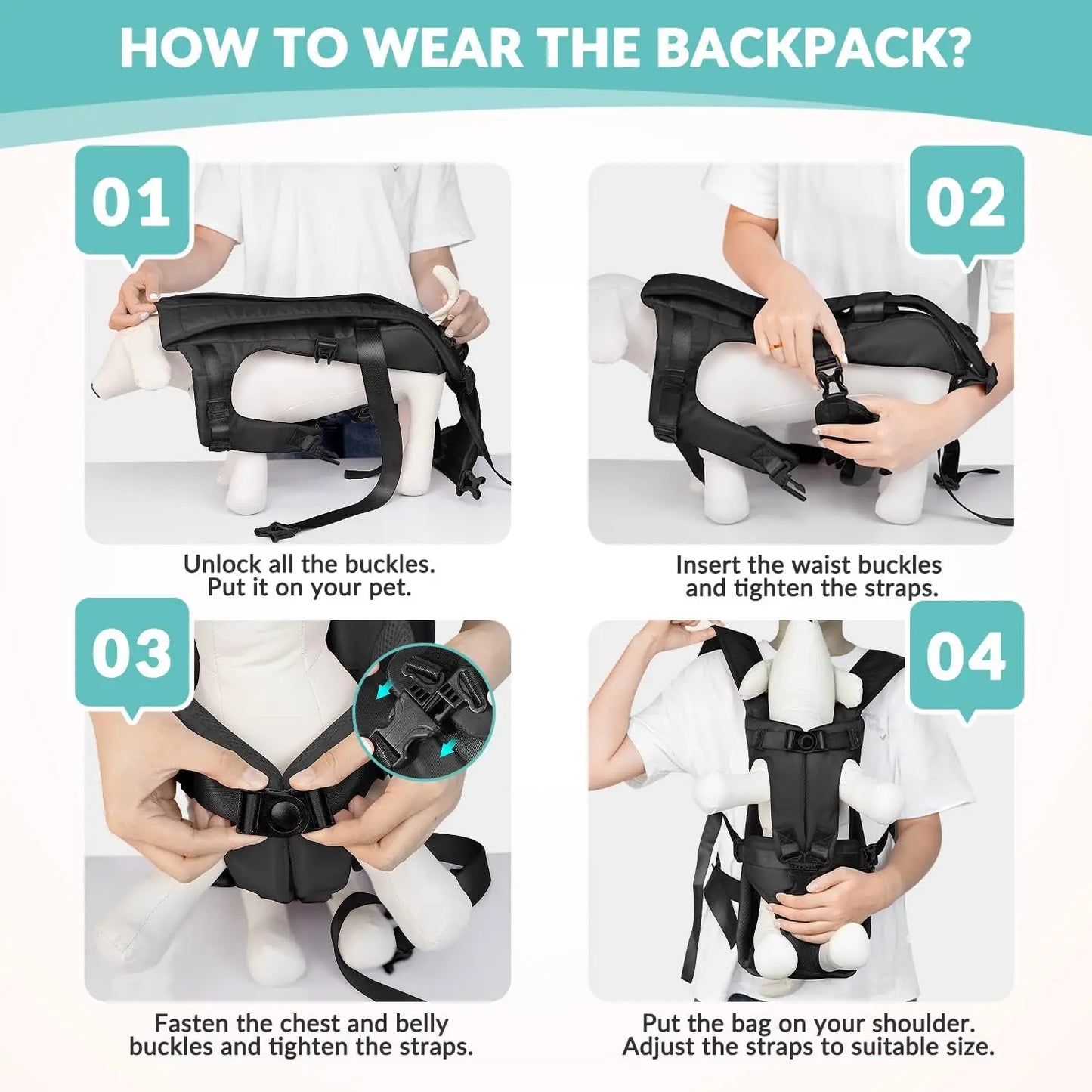 Pet Carrier Comfortable Breathable Dog Bag Dogs Front Travel Dog Bag Adjustable Pet Carriers Dogs Backpack Pet Carrying Supplies