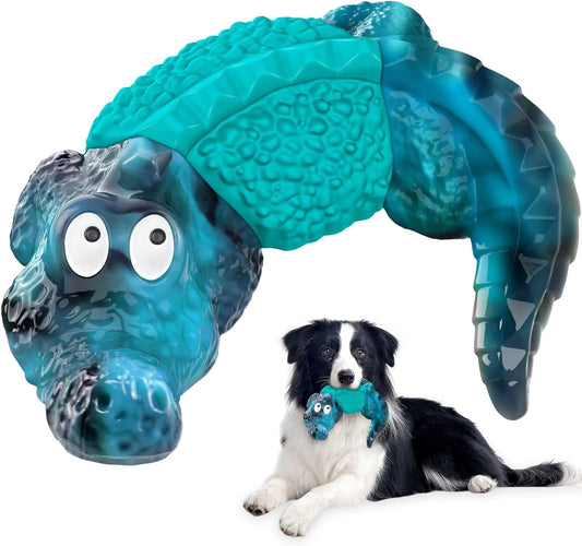 Dog Toys for Super Aggresive Chewers Indestructible Interactive Tough Dog Chew Crocodile Toy Heavy Duty Durable Toys Teeth Cleaning for Large Medium Dogs
