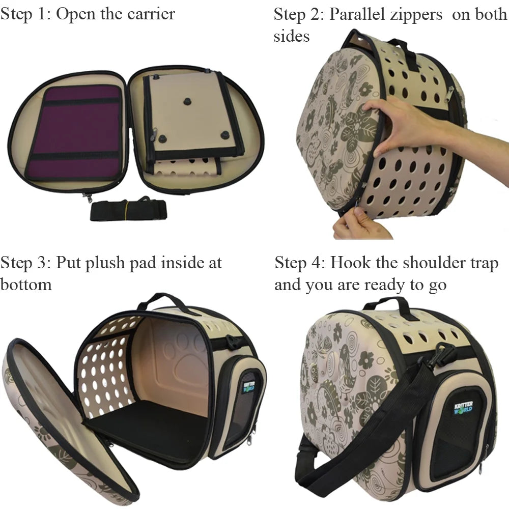 ® Soft-Sided Pet Carrier-Pet Carriers Airline Approved with Foldable and Washable