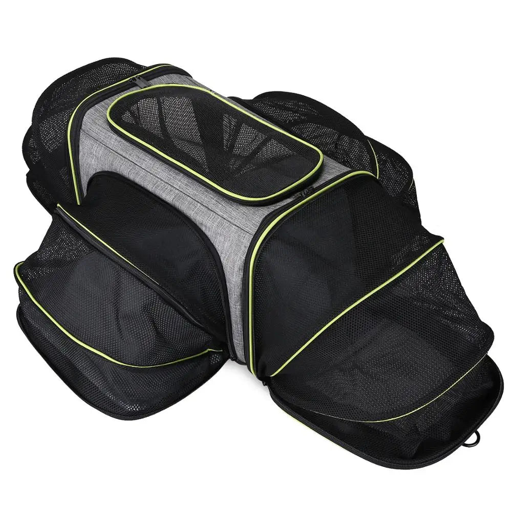 Pet Carriers Four Sides Expanded Dog Carriers Pet Car Travel Bag Expandable Pet Cat Puppy Dog Bag Slings Tote for Small Animals