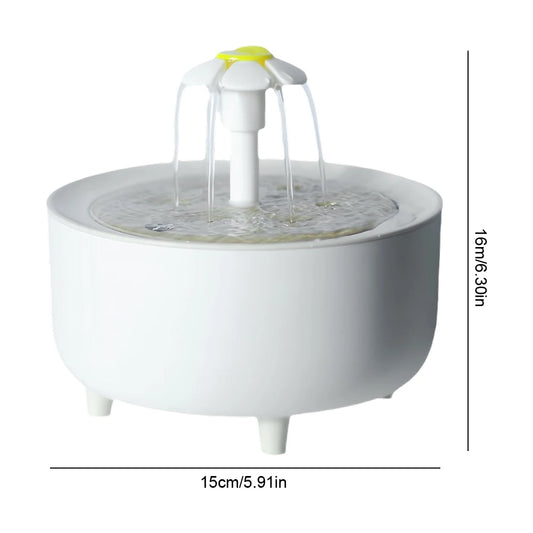 1200Ml Automatic Cat Water Fountain Filter USB Cats Water Filter Cat Water Fountain Electric Mute Recirculate Filtering Drinker