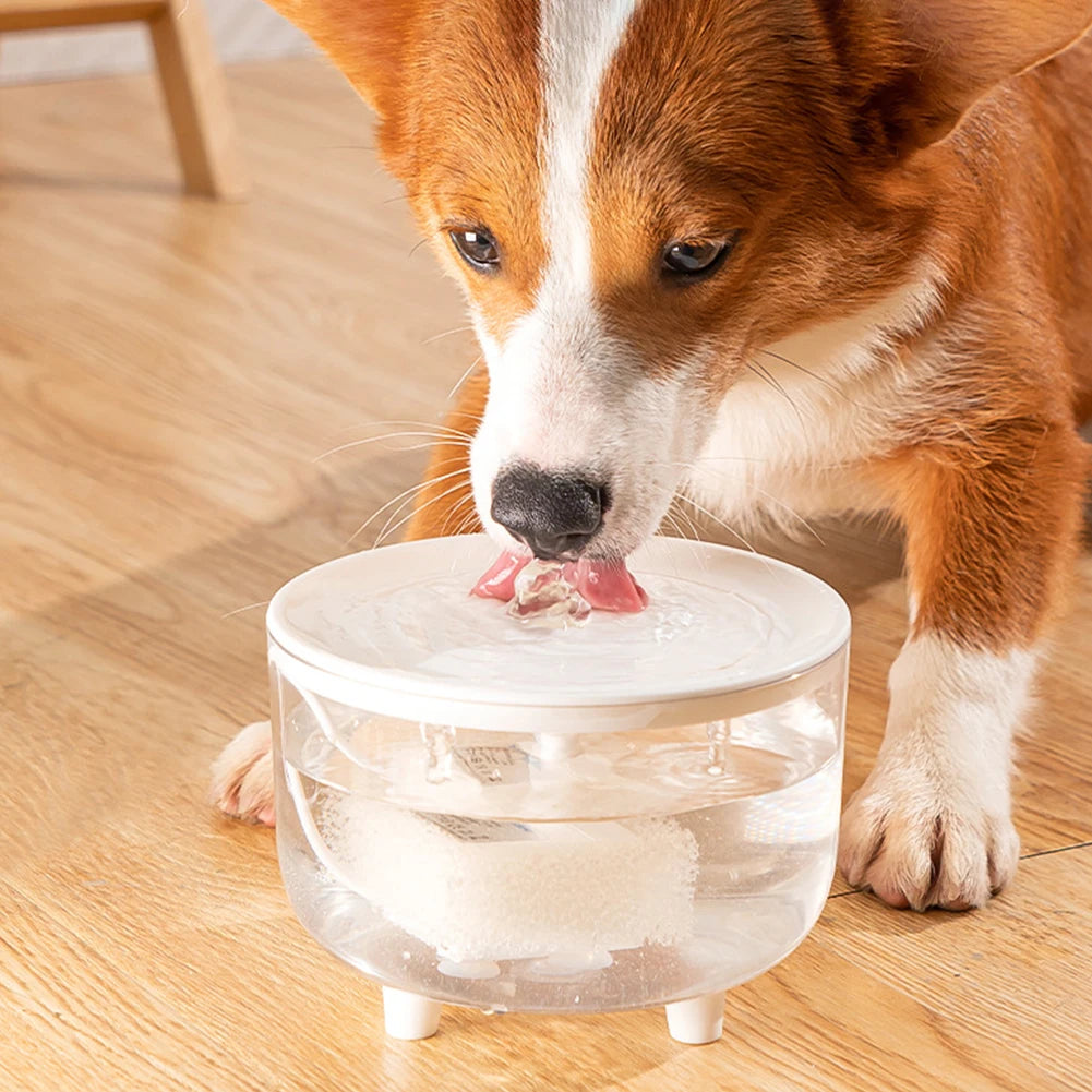 1200Ml Automatic Cat Water Fountain Filter USB Cats Water Filter Cat Water Fountain Electric Mute Recirculate Filtering Drinker