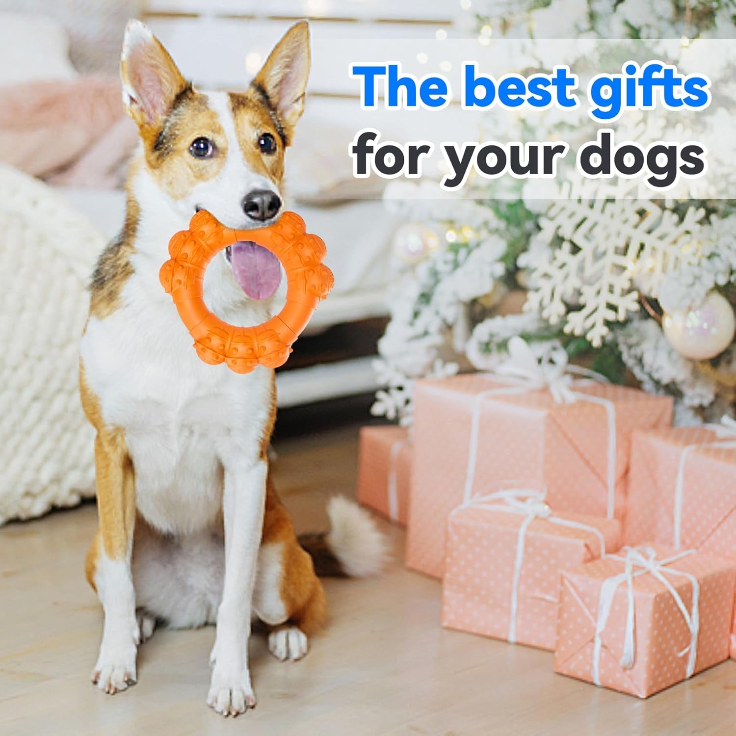 Indestructible Dog Chew Ring Toys for Aggressive Chewers, Super Chewer Dog Toys