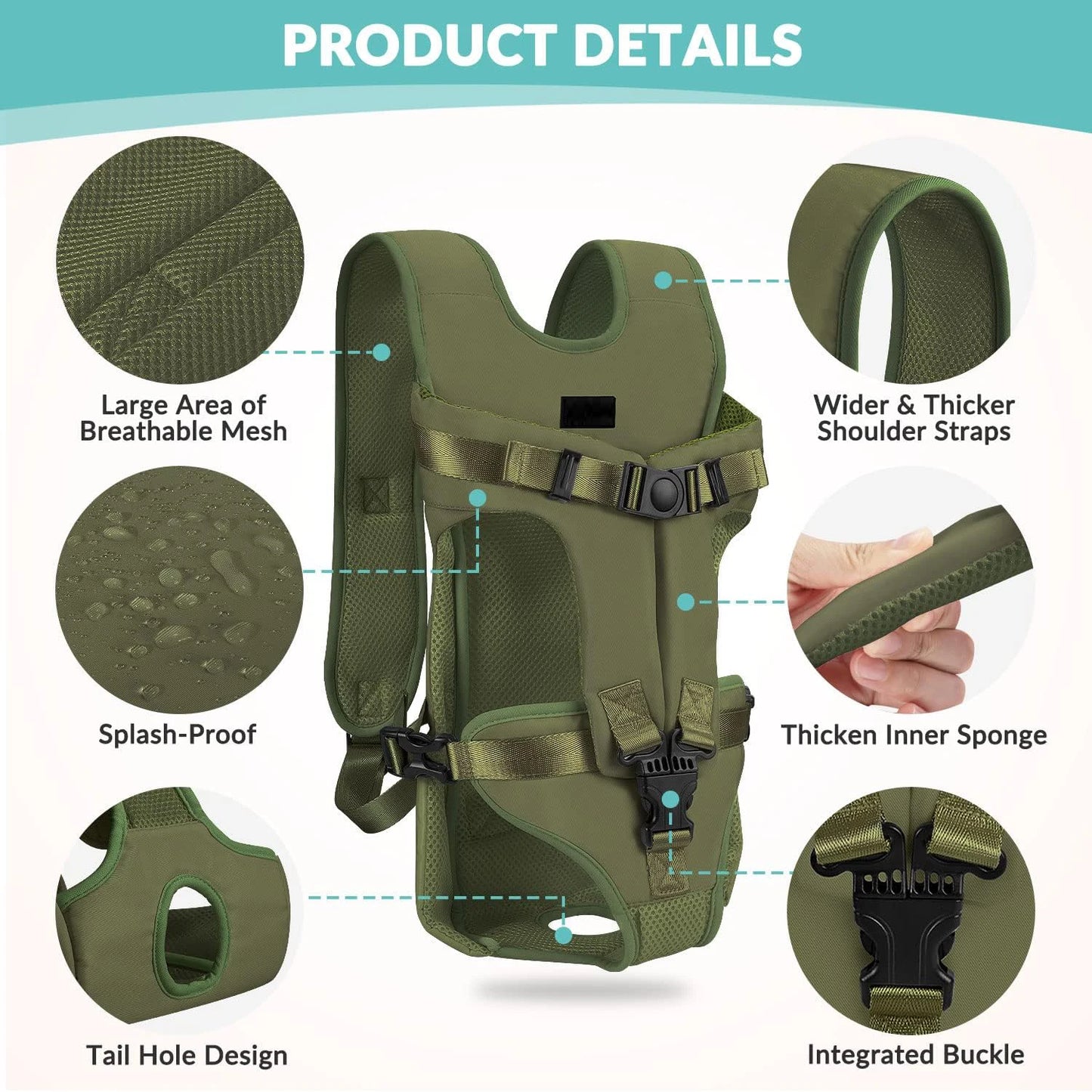 Pet Carrier Comfortable Breathable Dog Bag Dogs Front Travel Dog Bag Adjustable Pet Carriers Dogs Backpack Pet Carrying Supplies