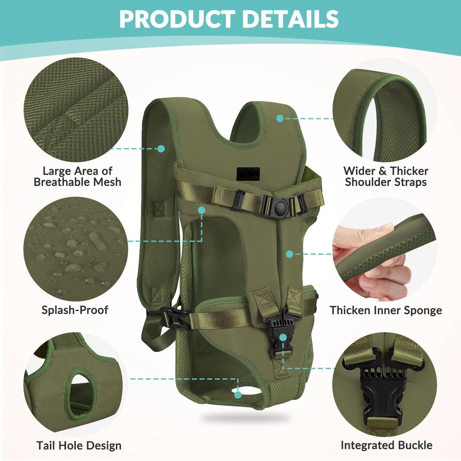 Pet Carrier Comfortable Breathable Dog Bag Dogs Front Travel Dog Bag Adjustable Pet Carriers Dogs Backpack Pet Carrying Supplies