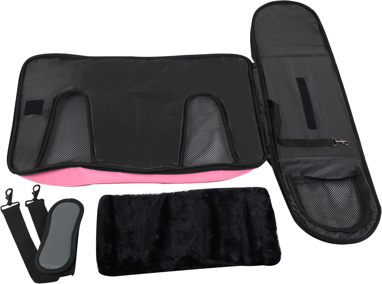 Deluxe Soft Pet Carrier (3 Year Warranty, Airline Approved), Multiple Sizes and Colors Available (18" L X 10" W X 11" H, Pink+Gray)